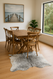 Salt & Pepper Cowhide  in  dining  room  setting