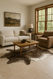 Cowhide  Rug Salt &  Pepper  Brown.Size  2mx1.8m approximately  shown in  modern room  setting