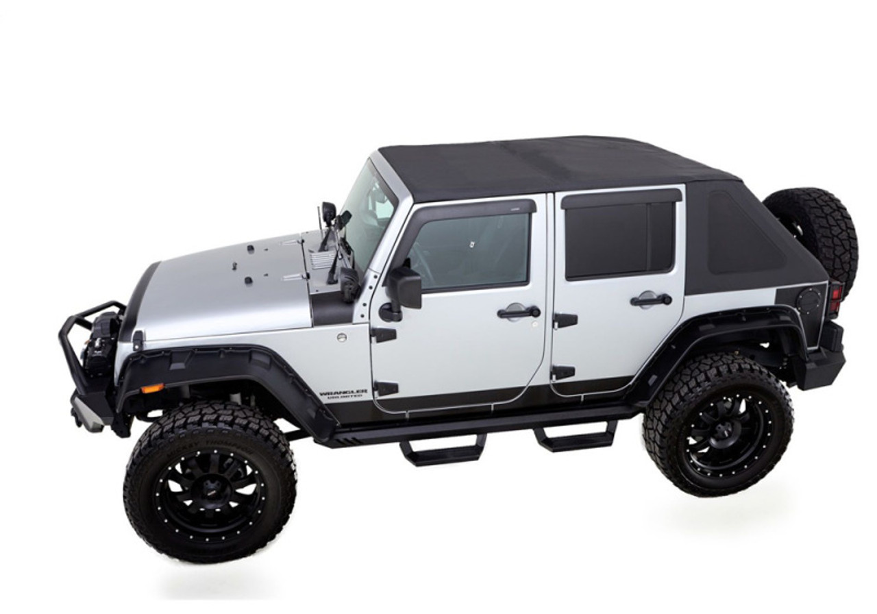 Rampage Fitts 2007-2018 Jeep Wrangler（JK）ソフトトップストレージブーツ - ブラックダイヤモンドRampage Fits 2007-2018 Jeep Wrangle