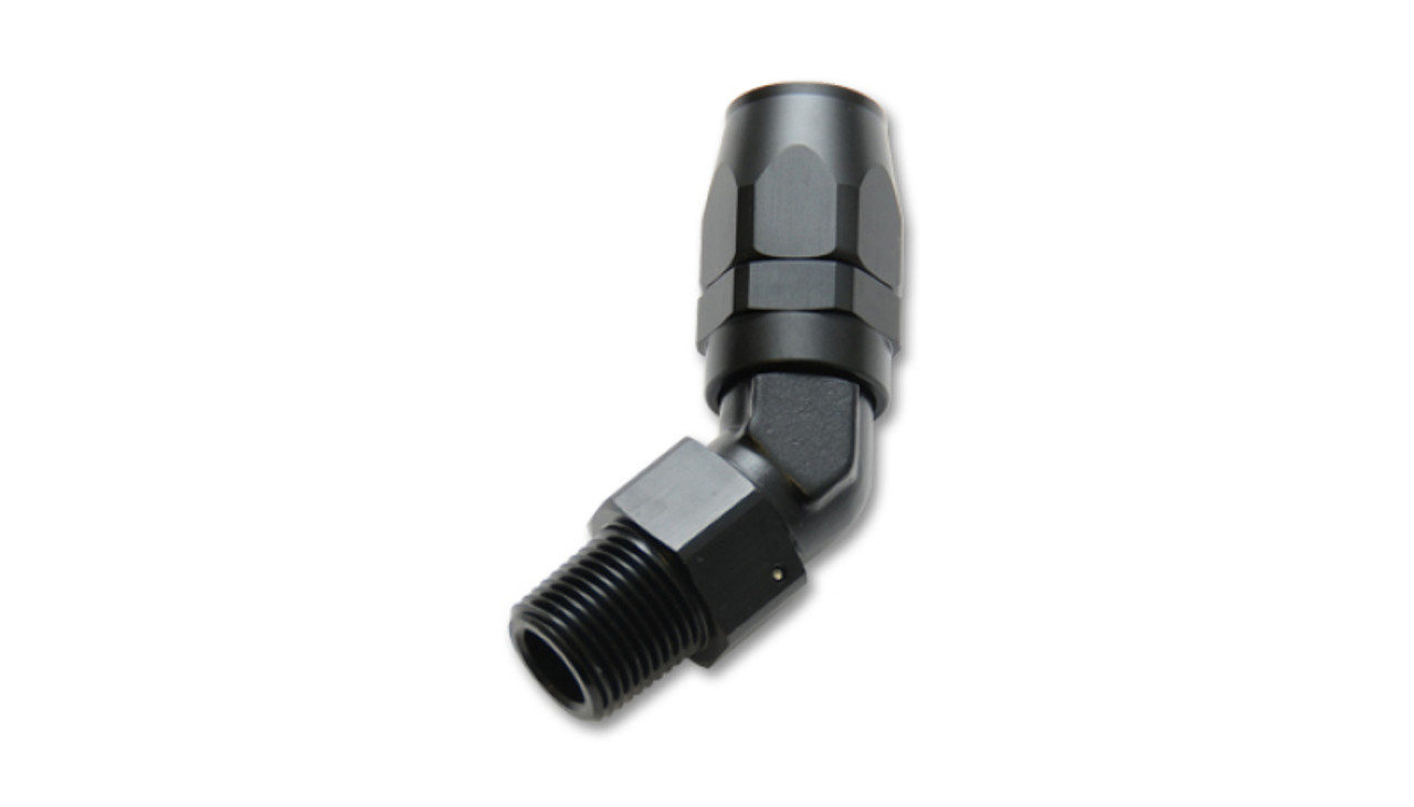 Vibrant Performance 45 Degree Hose End Fitting: -6AN male NPT 26402