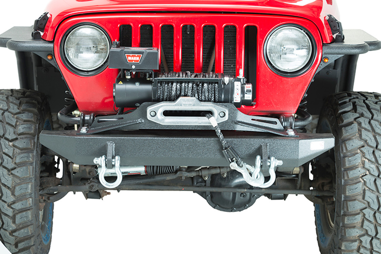 Fishbone Offroad 97-06 Jeep Wrangler TJ Rubicon Front Bumper - Blk Txtrd  Powdercoat Piranha Series - FB22049 - Armageddon Turbo & Performance