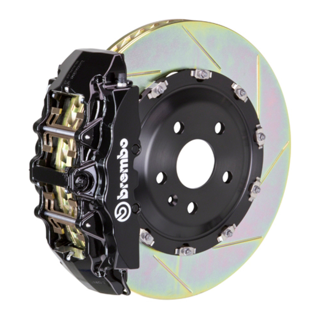 Brembo 19+ Model X (Excl Plaid) Fr GT BBK 6Pis Cast 380x34 2pc Rotor  Slotted Type1-Black - 1N2.9079A1