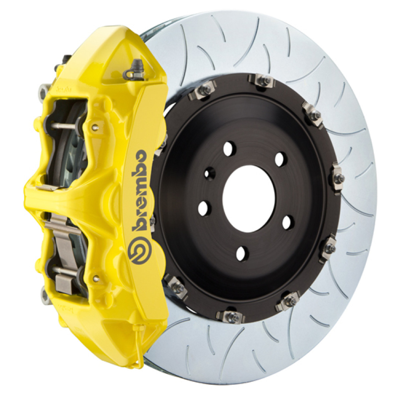 Brembo 14-17 SQ5 Front GT BBK 6 Piston Cast 380x34 2pc Rotor Slotted  Type-3- Yellow - 1N3.9051A5