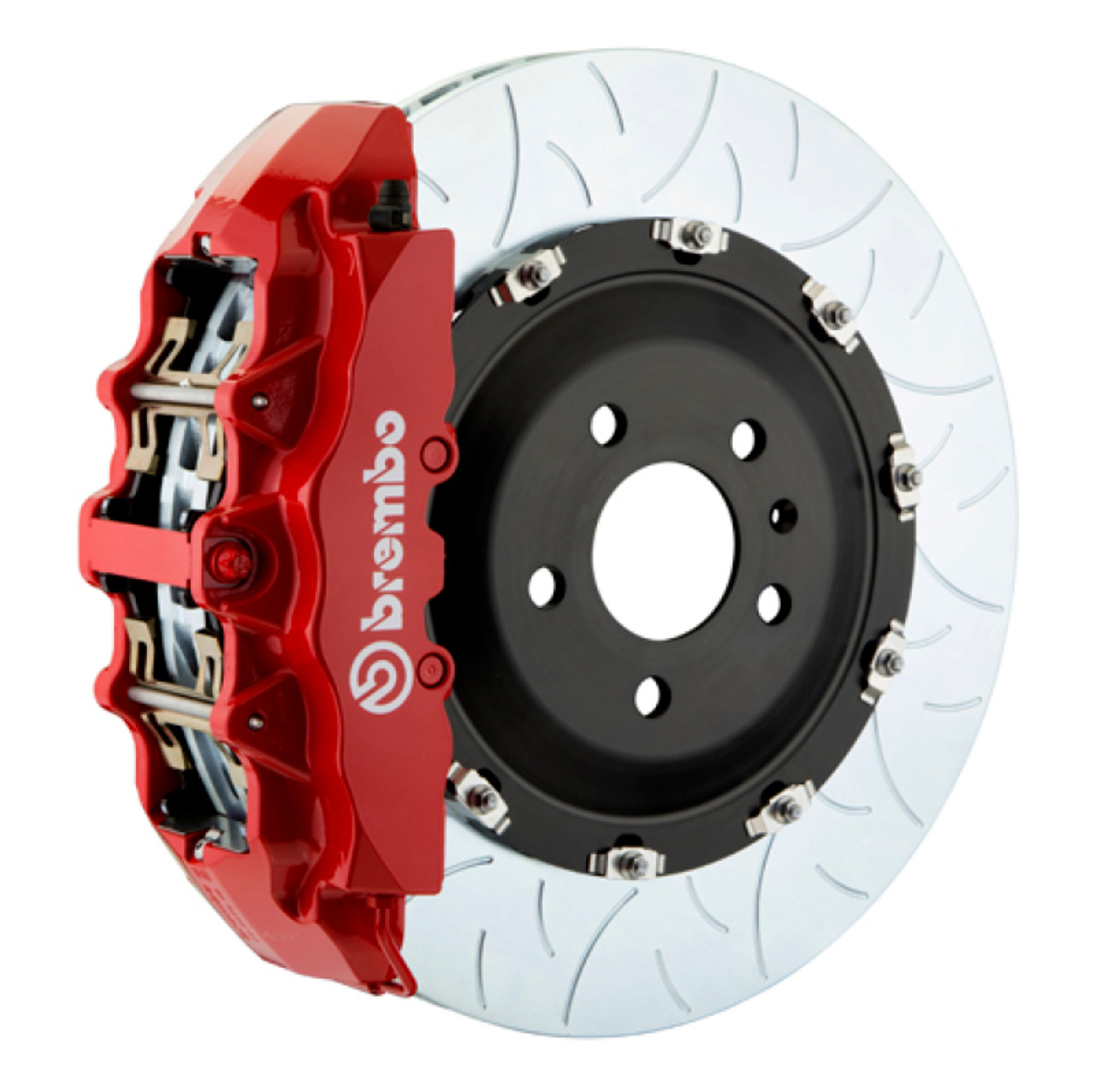 Brembo 21+ Sienna (XL40) Front GT BBK 6 Piston Cast 380x34 2pc Rotor  Slotted Type-3-Red - 1N3.9077A2