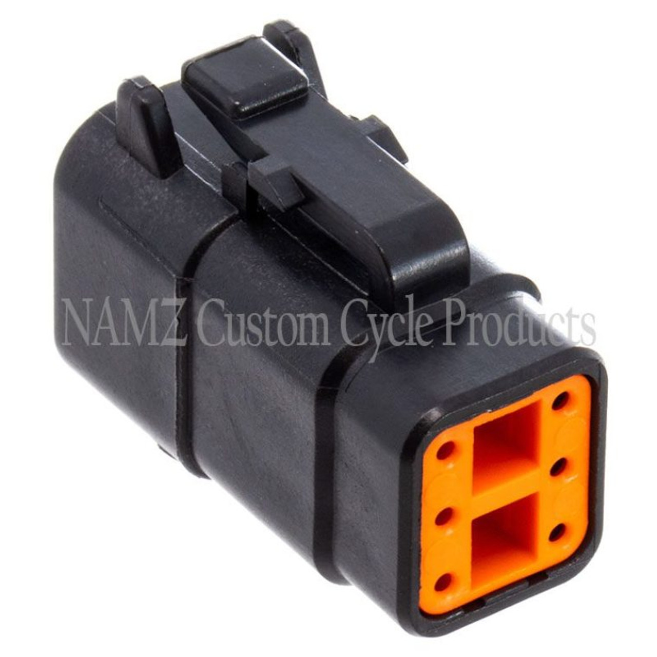 NAMZ Deutsch DTM 6-Position Plug w/6 Stamped Terminals & Wedgelock - Black  (HD 74116-98BK) - MDP-6B