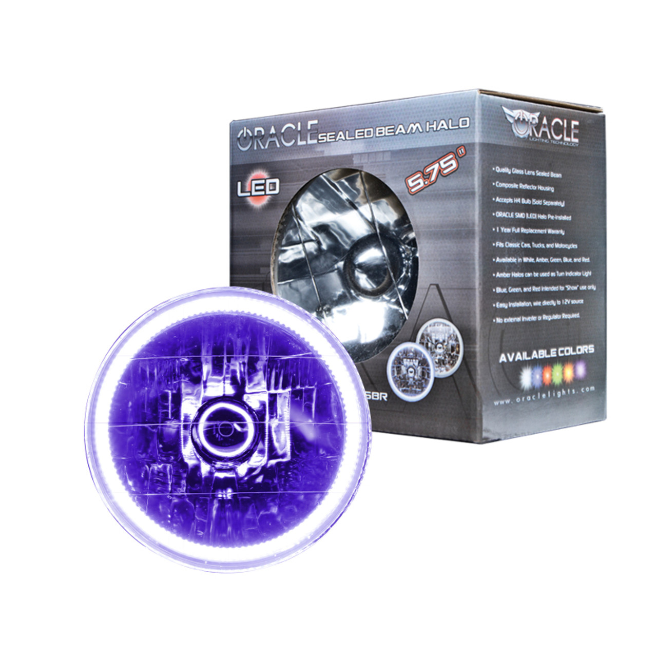 Buy Oracle Pre-Installed Lights 5.75 IN. Sealed Beam - UV/Purple