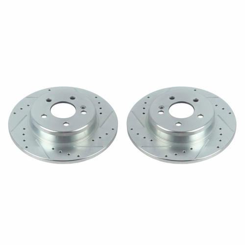 Power Stop 17-18 Mercedes-Benz C300 Rear Evolution Drilled & Slotted Rotors - Pair - EBR1680XPR