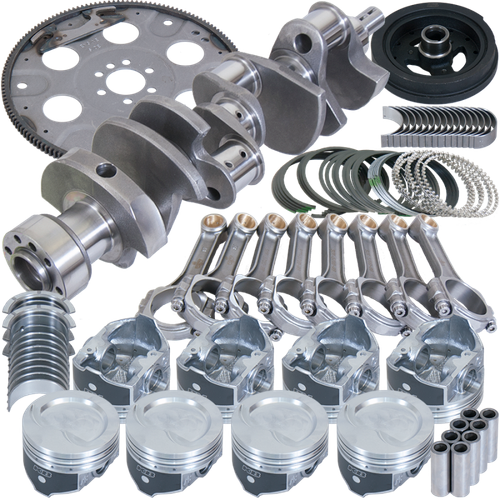 Eagle Chevy 350 1Pc 3.750in Crank 5.700in I-Beam Rod 4.040in Pistons 153 Tooth FP Balanced Assembly - B13004L04053 Photo - Primary