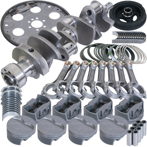 Eagle Chevy 350 1Pc 3.750in Crank 5.700in I-Beam Rod 4.000in Pistons 153 Tooth FP Balanced Assembly - B13009L00053 Photo - Primary