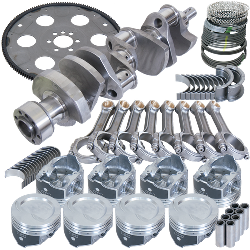 Eagle Chevy 350 1Pc 3.750in Crank 5.700in I-Beam Rod 4.000in Pistons 153 Tooth FP Balanced Assembly - B13054L00053 Photo - Primary
