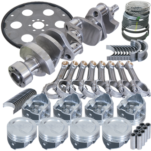Eagle Chevy 350 1Pc 3.750in Crank 5.700in I-Beam Rod 4.060in Pistons 153 Tooth FP Balanced Assembly - B13054L06053 Photo - Primary