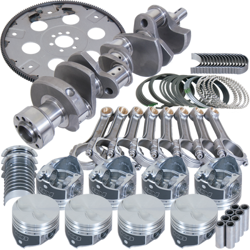 Eagle Chevy 305 1Pc 3.480in Crank 5.700in I-Beam Rods 3.796in Pistons 168 Tooth FP Balanced Assembly - B13101L06068 Photo - Primary
