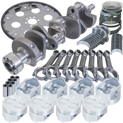 Eagle Chevy 350 1Pc 3.480in Crank 5.700in I-Beam Rods 4.030in Pistons 168 Tooth FP Balanced Assembly - B15403L03068 Photo - Primary