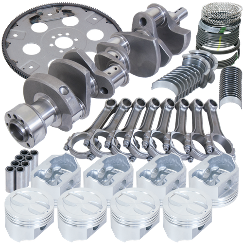 Eagle Chevy 350 1Pc 3.480in Crank 5.700in I-Beam Rods 4.060in Pistons 168 Tooth FP Balanced Assembly - B15403L06068 Photo - Primary
