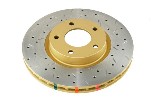DBA 04-05 Mazda 3 2.3L (exc. MazdaSpeed) Front Drilled & Slotted 4000 Series Rotor - DBA42956XS Photo - Primary