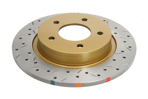 DBA 04-05 Mazda 3 2.3L / 06+ MazdaSpeed3 Rear Drilled & Slotted 4000 Series Rotor - DBA42957XS Photo - Primary