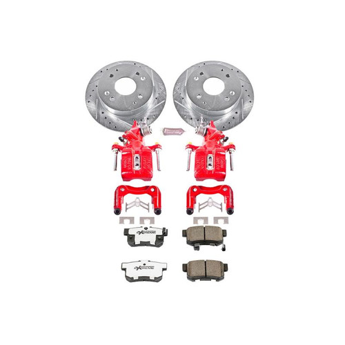 Power Stop 98-02 Honda Accord Rear Z26 Street Warrior Brake Kit w/Calipers - KC1244-26
