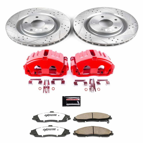 Power Stop 05-13 Chevrolet Corvette Front Z26 Street Warrior Brake Kit w/Calipers - KC1417B-26