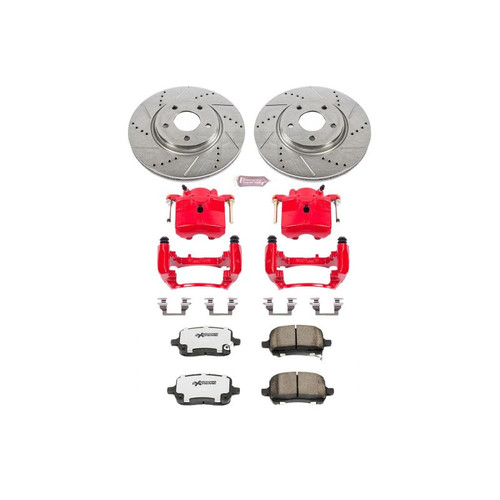 Power Stop 04-08 Chevrolet Malibu Front Z26 Street Warrior Brake Kit w/Calipers - KC1610A-26
