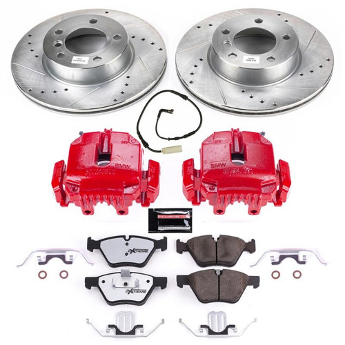 Power Stop 2006 BMW 325i Front Z26 Street Warrior Brake Kit w/Calipers - KC3087-26
