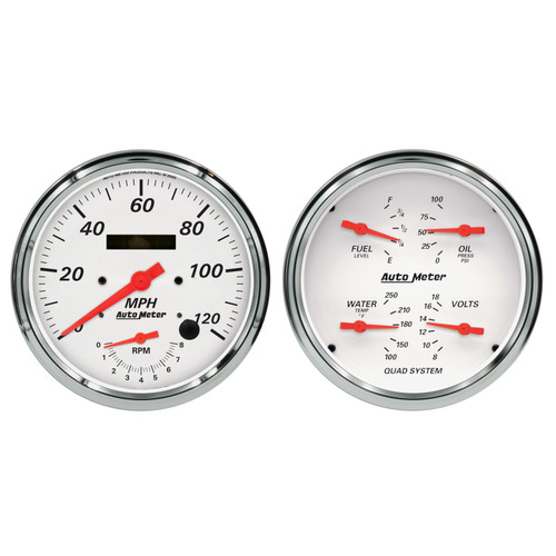 Autometer Arctic White Quad & Tach/Speedo 5in. - 2 pc. - 1352 Photo - Primary