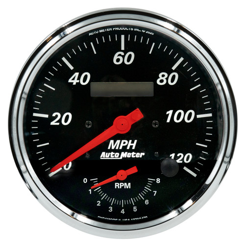 Autometer Designer Black Tach/Speedo 5in. - 120mph & 8k RPM - 1470 Photo - Primary