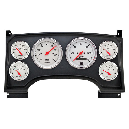 Autometer Arctic White Direct Fit Dash Kit 94-97 Chevy S10 Truck (2 x 3-3/8in. / 4 x 2-1/16in.) - 2933-03 Photo - Primary