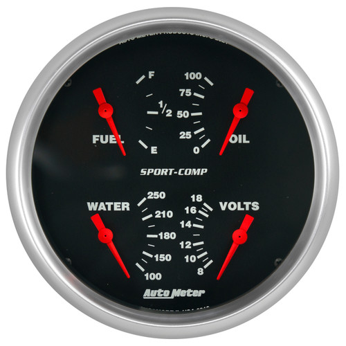 Autometer Sport-Comp Quad 5in. - 240 OhmE-33 OhmF - 3912 Photo - Primary