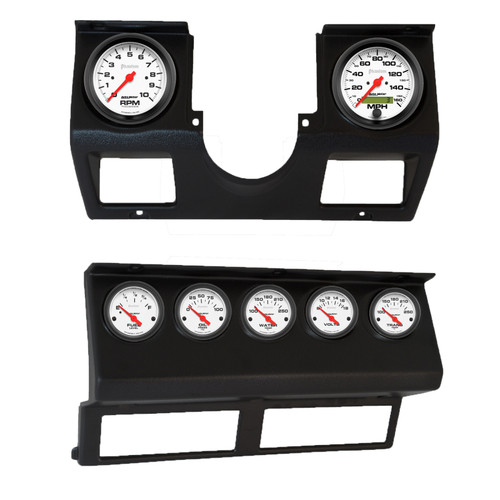 Autometer Phantom Direct Fit Dash Kit 87-96 Jeep Wrangler YJ (Tach/MPH/FL/OilP/WTMP/VLT/TRNS) - 7040-09 Photo - Primary