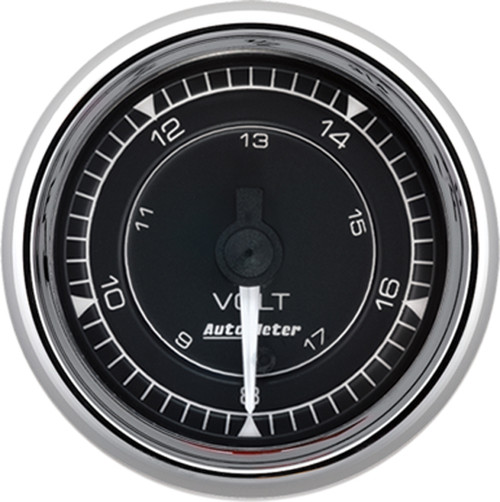 AutoMeter Chrono 2-1/16in 18V Digital Stepper Motor Voltmeter Gauge - Chrome - 9791 Photo - Primary
