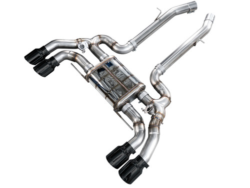 AWE Tuning 20-25 BMW X3 M/M Comp (F97) AWD SwitchPath Axle-Back Exhaust - Diamond Black Tips - 3025-43301 Photo - Primary