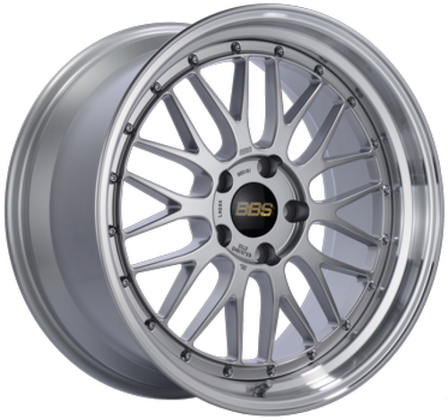 BBS LM 20x8.5 5x114.3 ET30 PFS Diamond Silver Center Diamond Cut Lip Wheel -82mm PFS/Clip Required - LM253DSPK Photo - Primary