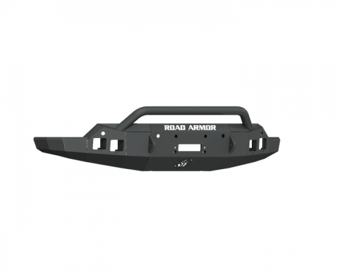 Road Armor 19-21 GMC Sierra 1500 Stealth Front Winch Bumper w/ Pre-Runner Guard - Tex Blk - 2191F4B User 1