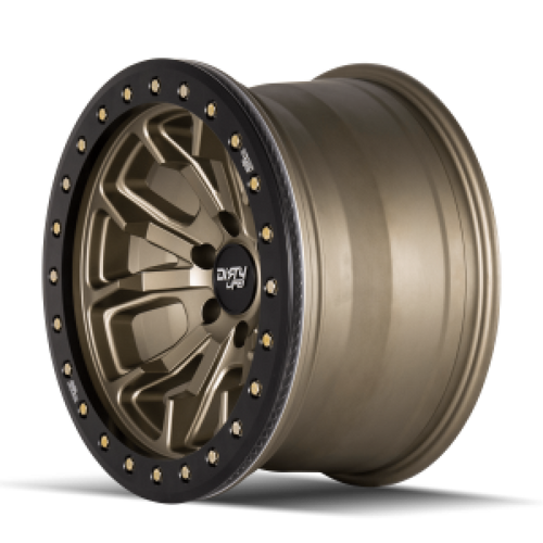 Dirty Life 9303 DT-1 17x9/8x165.1 BP/-12mm Offset/130.8mm Hub Satin Gold Wheel - Beadlock - 9303-7981MGD Photo - Primary