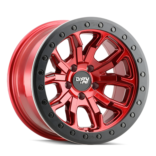 Dirty Life 9303 DT-1 17x9 / 6x139.7 BP / -12mm Offset / 106mm Hub Crimson Candy Red Wheel - 9303-7983R12 Photo - Primary