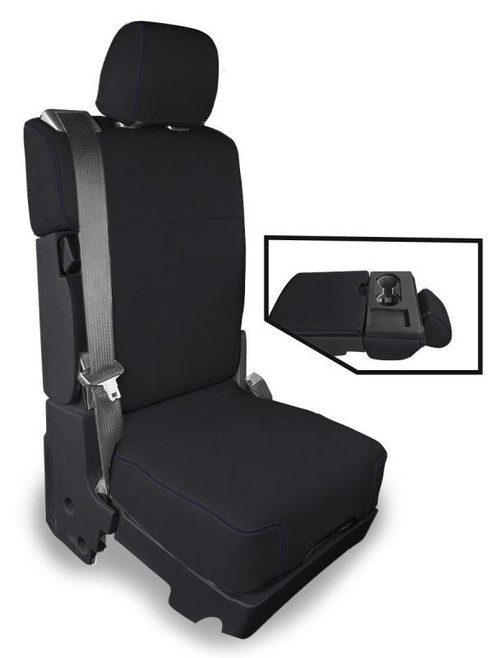 PRP 2015+ Ford F150 / 2017+ Super Duty Center Jump Seat Cover w/ Upper Console - Blue - B098-04 Photo - Primary