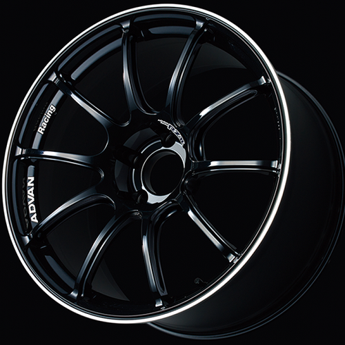 Advan RZII 17x7.5 / +48 Offset / 5-114.3 / 73mm Bore / Racing Gloss Black & Ring - YAZ7F48EB Photo - Primary