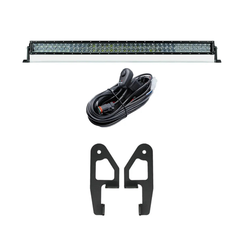 Cali Raised 10-24 Toyota 4Runner Roof Rack Front Light Bar Kit - 42in White Dual Row SPOT Beam - CR4288 Photo - Primary