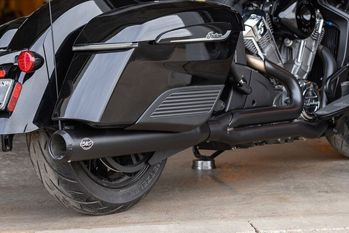 S&S Cycle 2020+ Indian Challenger 2-into-1 Long Qualifier - Black - 550-1133 Photo - Primary