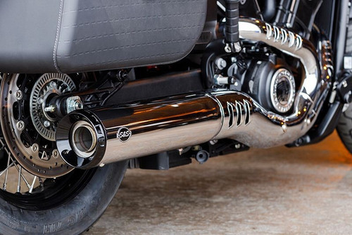 S&S Cycle 2025 Indian Scout 4.5in Grand National Slip-On Muffler - Chrome - 550-1122 Photo - Primary