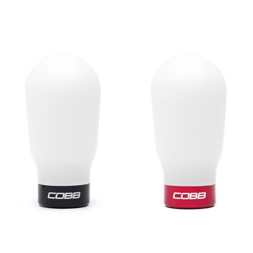 Cobb Mazda 6-Speed Tall Weighted COBB Shift Knob - White (Incl. Both Red + Blk Collars) - 271370-W Photo - Primary