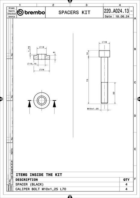 Brembo OE Spacer - 220A02413 User 1