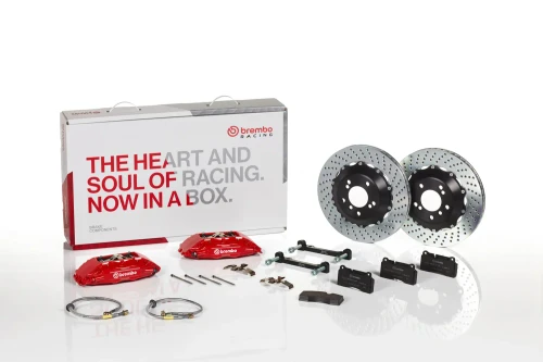 Brembo 16-22 Alphard Front GT BBK 4 Piston Cast 2pc 355x32 2pc Drilled - Silver 