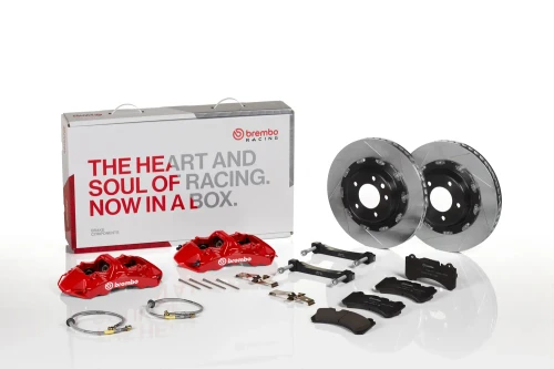 Brembo 09-15 Alphard Front GT BBK 6 Piston Cast 380x32 2pc Slotted TY1 - Yellow 