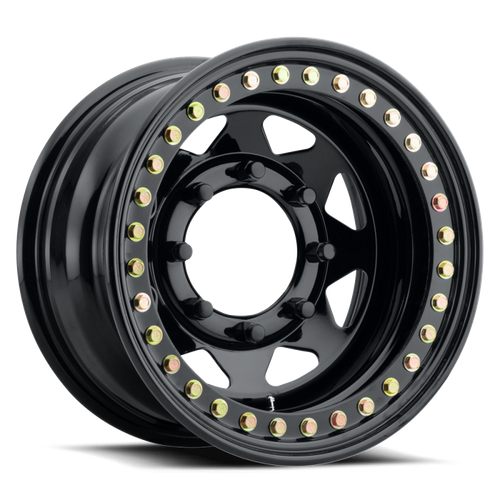 Raceline RT80 Rock 8 Spoke 15x8in / 8x165.1 BP / -19mm Offset / 130.81mm Bore - Gloss Black - RT8058080 Photo - Primary