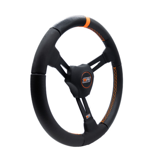 MPI USA Dirt Racing Steering Wheel 16-inch Diameter with 2.25-inch Dish and Black Foam Grip