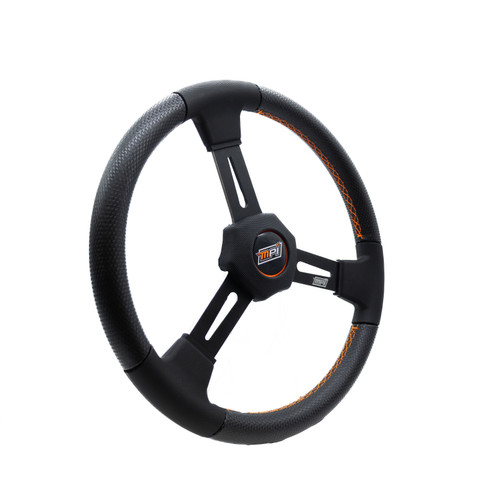MPI USA Dirt Racing 15-Inch Flat Steering Wheel with XL Black Foam Grip - Part MPI-MPI-D4-15-XL