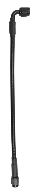 FRAGOLA 322010-BL 10-Inch Black Braided Stainless Steel Hose Assembly with 3 AN Fittings
