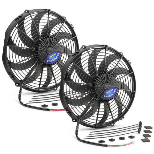 PROFORM 67056 Brushless Electric Dual 12-Inch S-Blade Puller Fan for High-Performance Cooling