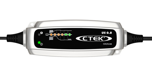 CTEK Battery Charger US .8 12V 0.8A Lead Acid & AGM Maintainer (Part #56-865)